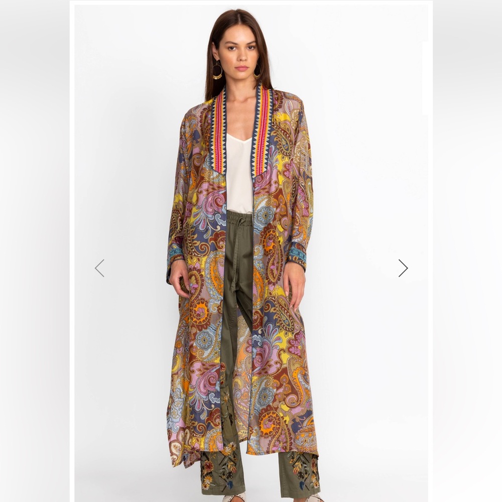 Johnny Was Sandalwood Tove Silk Kimono small NEW - Picture 14 of 14